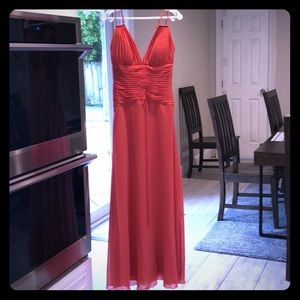 Long Coral Color Dress Size 10